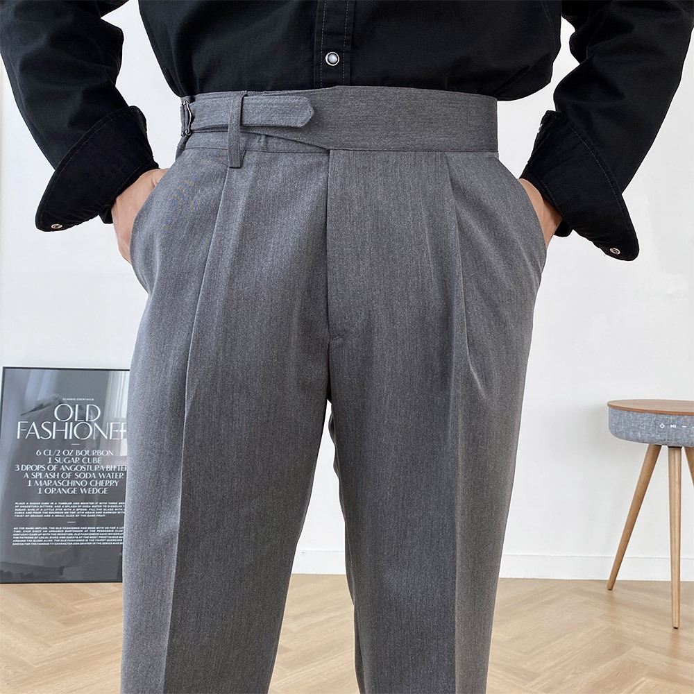 Reverse Beltless Trouser (3color)